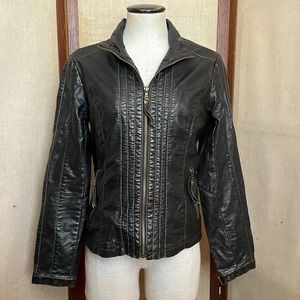 Big Chill Vintage | Black Faux Leather Jacked